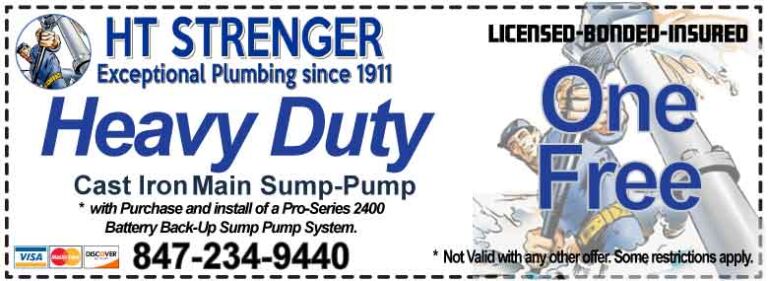 Plumbing Coupons and Plumbing Savings from HT Strenger Plumbing