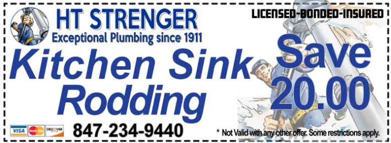 Plumbing Coupons and Plumbing Savings from HT Strenger Plumbing